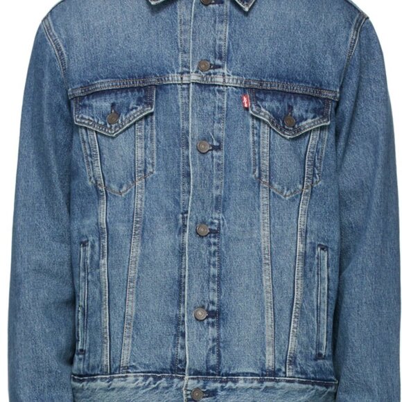 BUNDLE of 3 Vintage Levi's Trucker Denim Jackets - Blue Black Gray - Picture 4 of 13